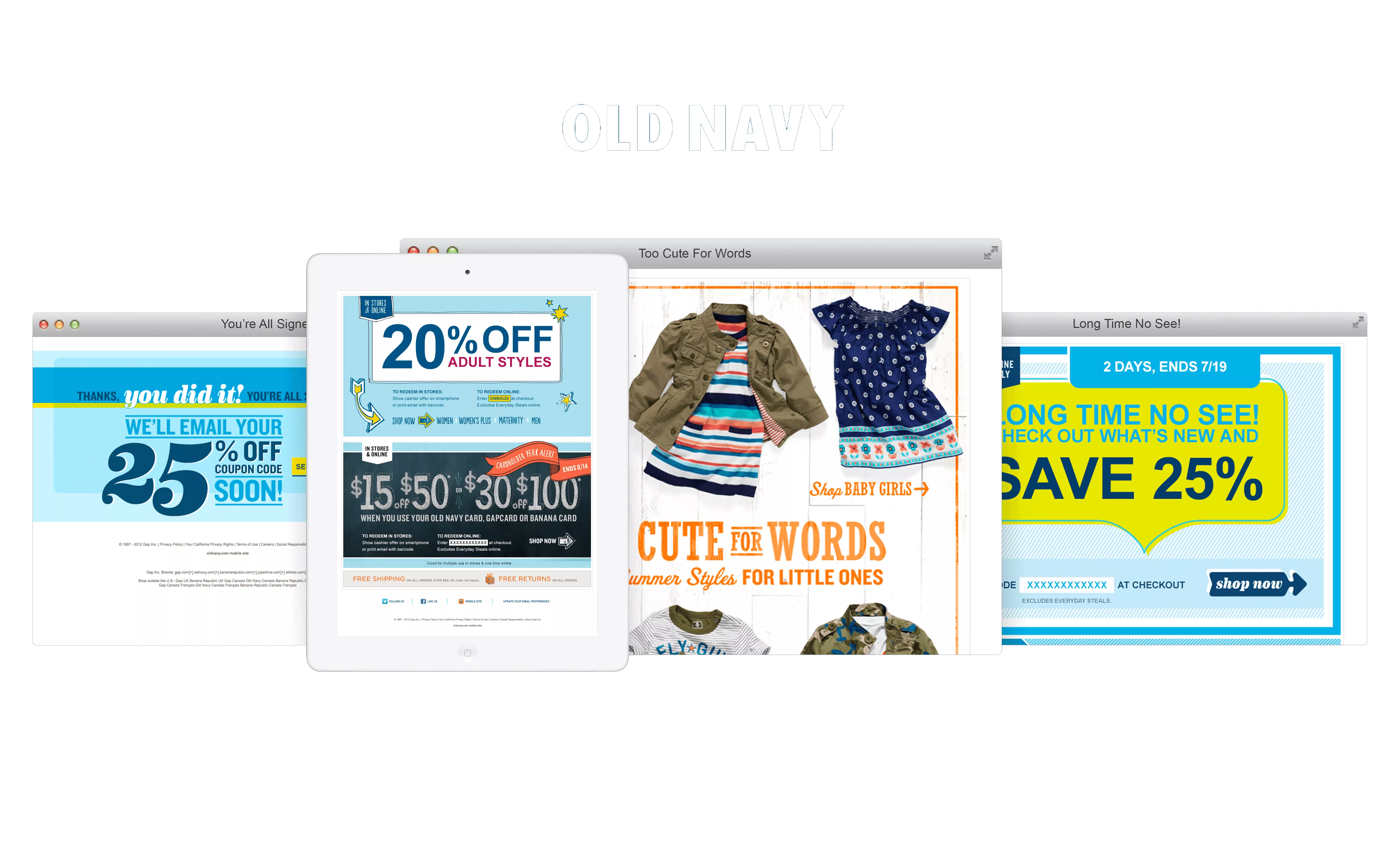 Old Navy Online Email Campaigns