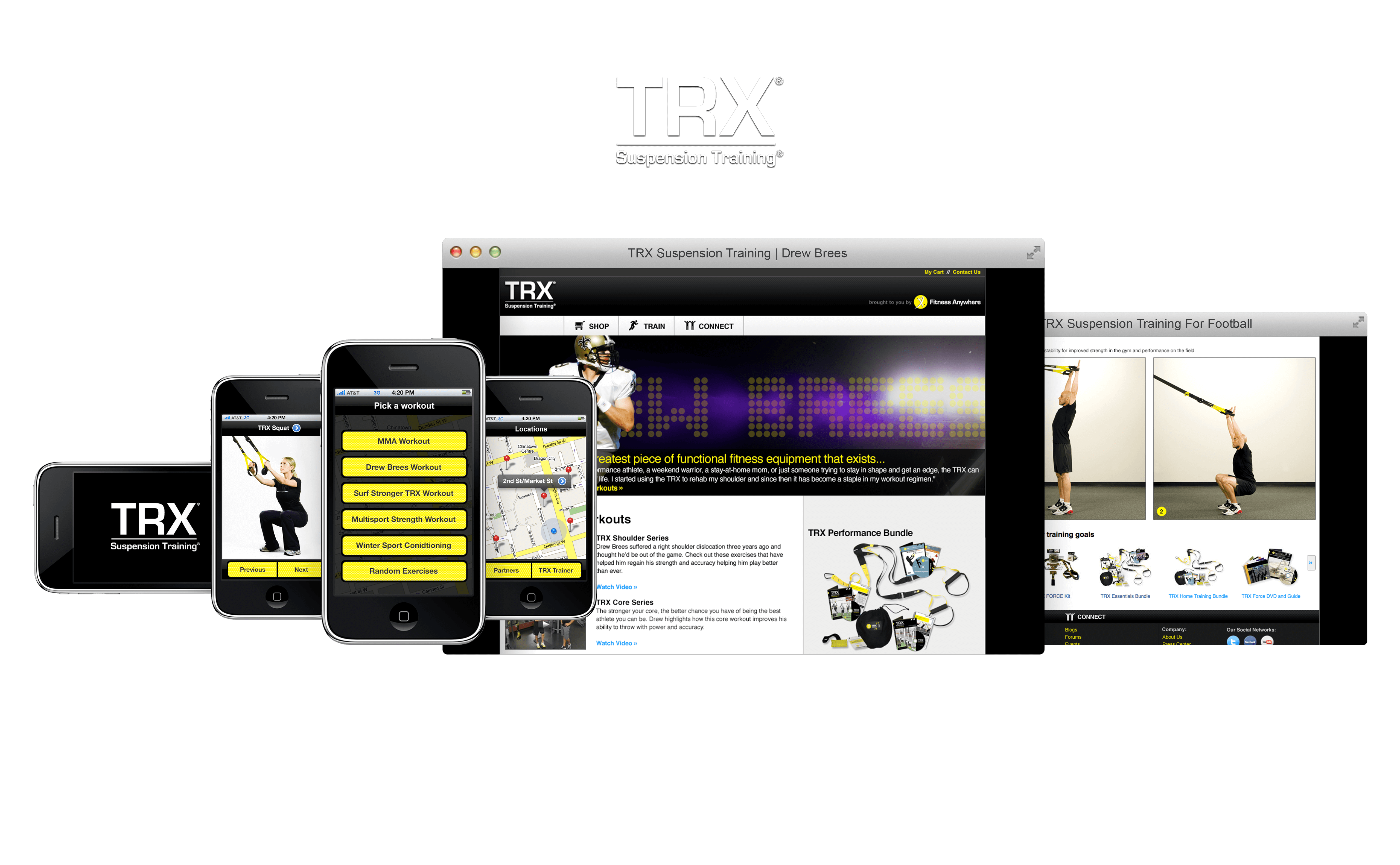 Website and application experience for TRX